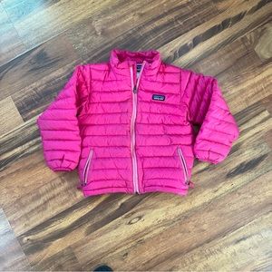 Pink Patagonia down sweater jacket